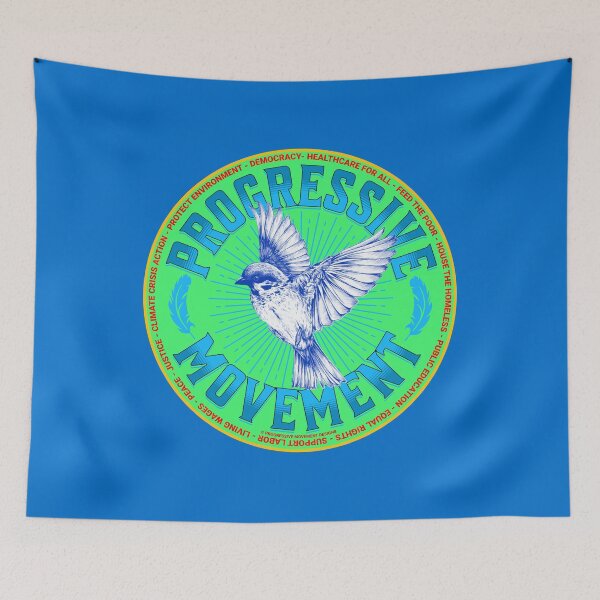 Item preview, PMD00563 Progressive Movement Designs Bird shows you support progressive policy goals for progressive Democrats, progressive Independents and Bernie Sanders supporters designed and sold by ProgressiveLeft.