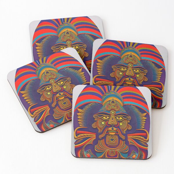 Item preview, New World Gods (35) - Mesoamerican Inspired Psychedelic Art designed and sold by TheThirdEye.