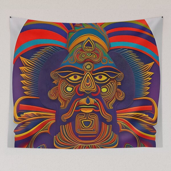 Item preview, New World Gods (35) - Mesoamerican Inspired Psychedelic Art designed and sold by TheThirdEye.