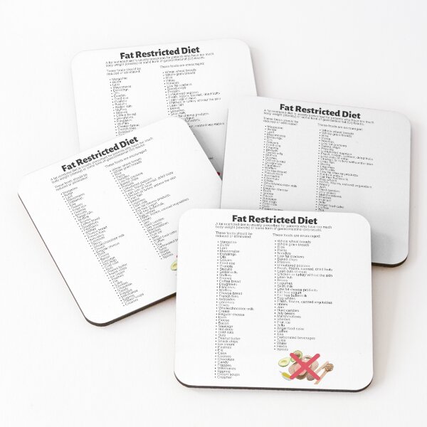 Item preview, Fat Restricted Diet Infographic designed and sold by Caregiverology.