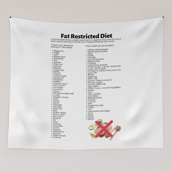 Item preview, Fat Restricted Diet Infographic designed and sold by Caregiverology.