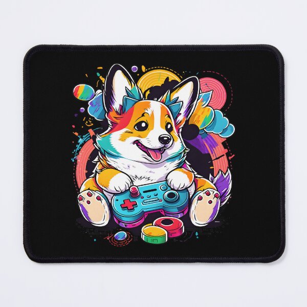 Item preview, Corgi Dog Gamer Colorful Kawaii designed and sold by Leonardo Palumbo.