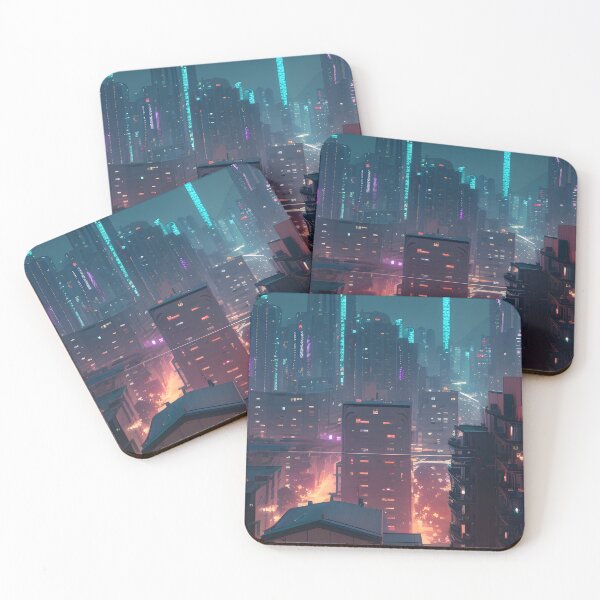 Item preview, Cyberpunk Cityscape designed and sold by Psy-Dye-AI.