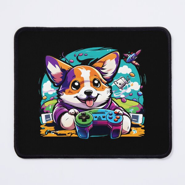 Item preview, Corgi Dog Gamer Colorful Kawaii designed and sold by Leonardo Palumbo.