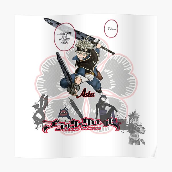 Trèfle noir - Anime Design - Asta Poster