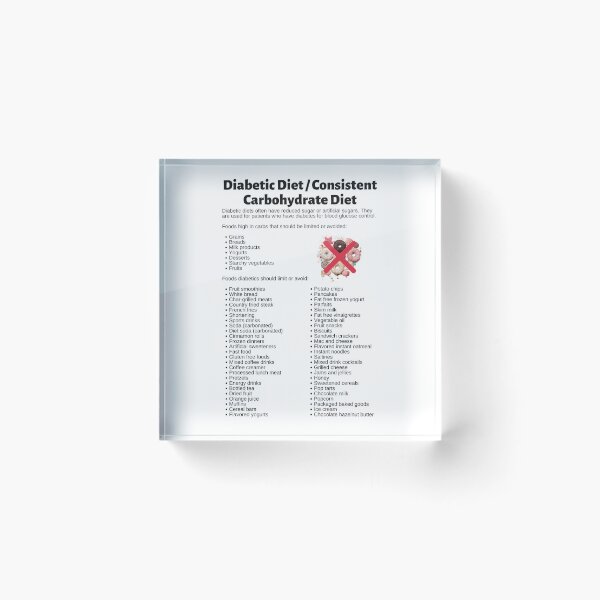 Item preview, Diabetic Diet / Consistent Carbohydrate Diet Infographic designed and sold by Caregiverology.