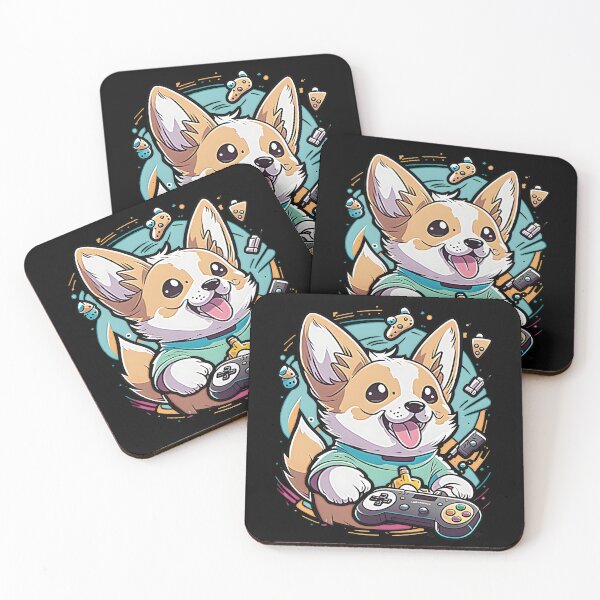 Item preview, Corgi Dog Gamer Colorful Kawaii designed and sold by Leonardo Palumbo.