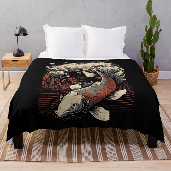 Item preview, Japan Koi Fish Great Wave Retro Vintage designed and sold by brytfanna.