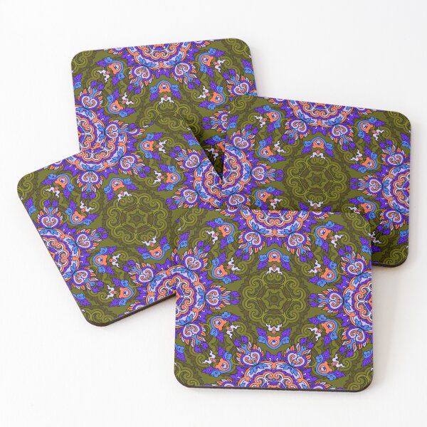 Item preview, Colorful Ethnic Indian Floral pattern - IC007 designed and sold by Art-by-Geoff.