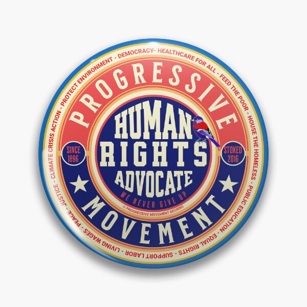Item preview, PMD00565 Progressive Movement Designs Human Rights Advocate sign shows you support progressive policy goals for progressive Democrats, progressive Independents and Bernie Sanders supporters designed and sold by ProgressiveLeft.
