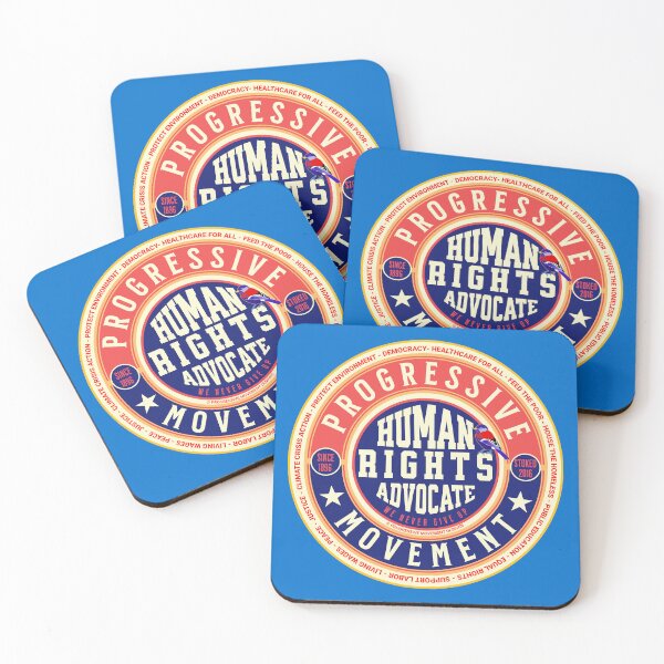 Item preview, PMD00565 Progressive Movement Designs Human Rights Advocate sign shows you support progressive policy goals for progressive Democrats, progressive Independents and Bernie Sanders supporters designed and sold by ProgressiveLeft.