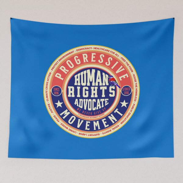Item preview, PMD00565 Progressive Movement Designs Human Rights Advocate sign shows you support progressive policy goals for progressive Democrats, progressive Independents and Bernie Sanders supporters designed and sold by ProgressiveLeft.