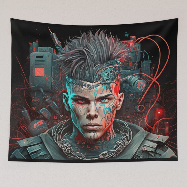 Item preview, Cyberpunk Cyborg Man designed and sold by ArtificialEye.