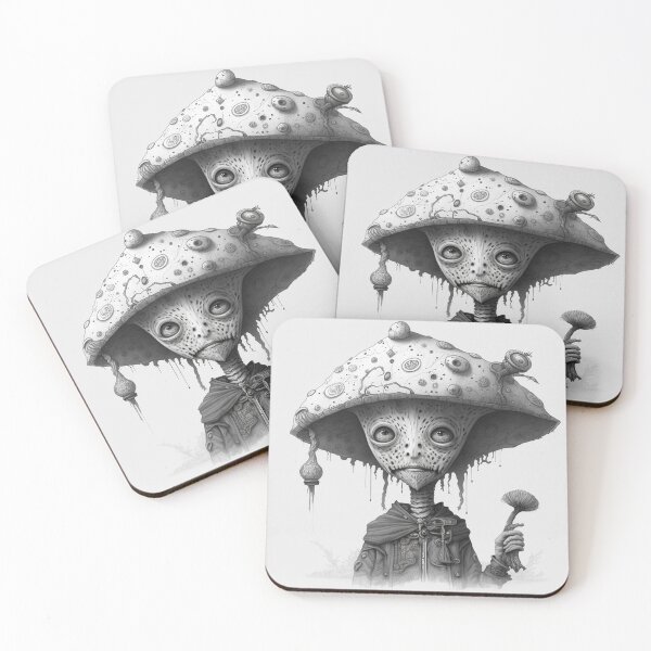 Item preview, Ancient Mushies - Black and White designed and sold by WilbDigital.