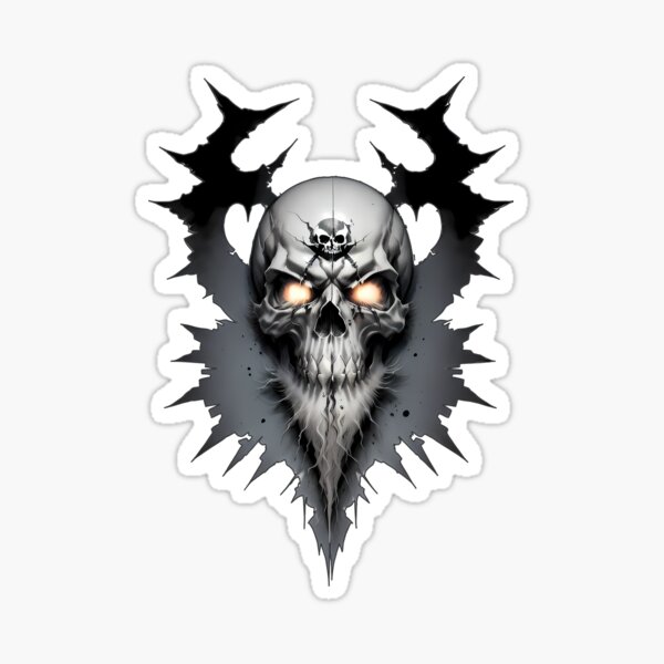 PRINTS Skull Sticker