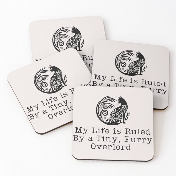 Item preview, Life Is Ruled By a Tiny Furry Overlord Cat Art designed and sold by Cheeeeky.