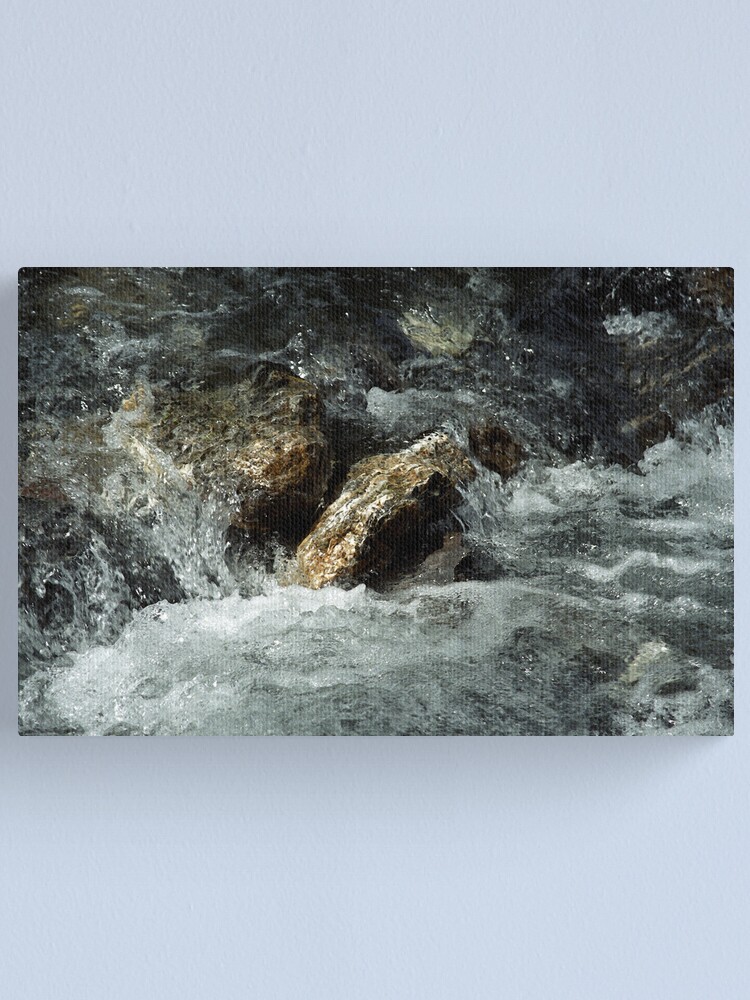 Alternate view of Weisse Lütschine: How long can a stone resist all that water? Canvas Print