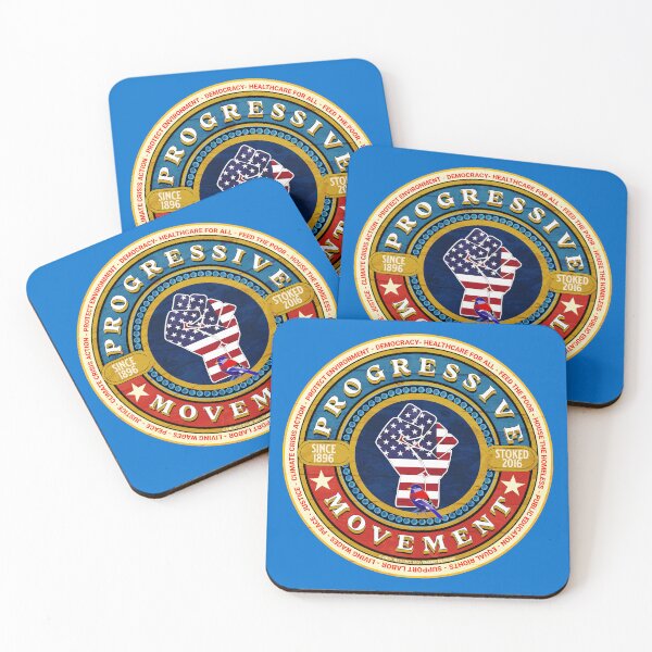 Item preview, PMD00566 Progressive Movement Designs American Flag protest fist shows you support progressive policy goals for progressive Democrats, progressive Independents and Bernie Sanders supporters designed and sold by ProgressiveLeft.