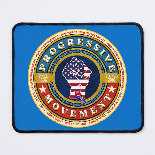 Item preview, PMD00566 Progressive Movement Designs American Flag protest fist shows you support progressive policy goals for progressive Democrats, progressive Independents and Bernie Sanders supporters designed and sold by ProgressiveLeft.