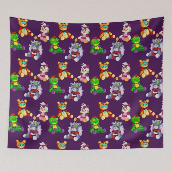 Item preview, Repeating pattern plush fnaf friends designed and sold by Kethree-Creates.