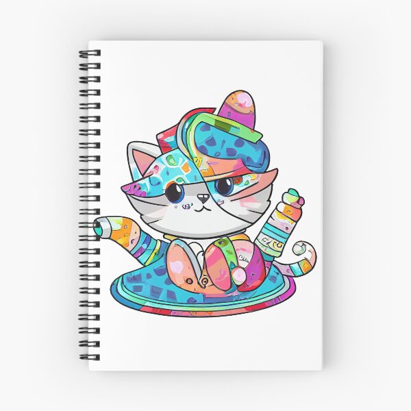 Item preview, Rainbow Picasso Kawaii Kitty designed and sold by LuxindaSwirl.