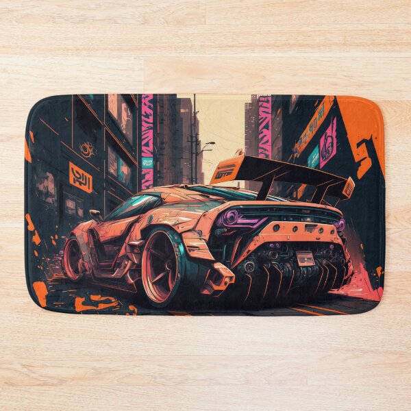 Item preview, Cool Sports Car With Large Spoiler Raw Power In The City Streets designed and sold by ultra-cool.