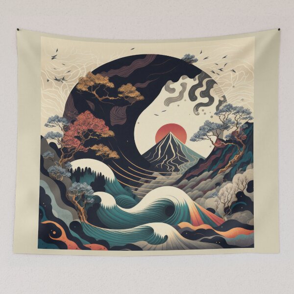 Item preview, Zen Elements of Nature - Ukiyo-E style designed and sold by ArtificialEye.