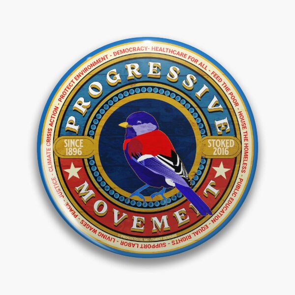 Item preview, PMD00567 Progressive Movement Designs Red White Blue bird shows you support progressive policy goals for progressive Democrats, progressive Independents and Bernie Sanders supporters designed and sold by ProgressiveLeft.