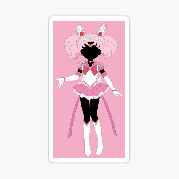 SAILOR CHIBI MOON Cute Bow Holographic Vinyl Waterproof Sticker - Sail