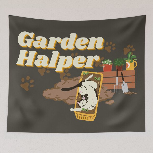 Item preview, Garden Helper Cat designed and sold by Birdbrook Academy.