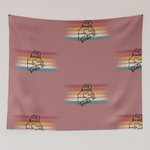 Item preview, My heart beats in Maine designed and sold by HooYooTeeTees.