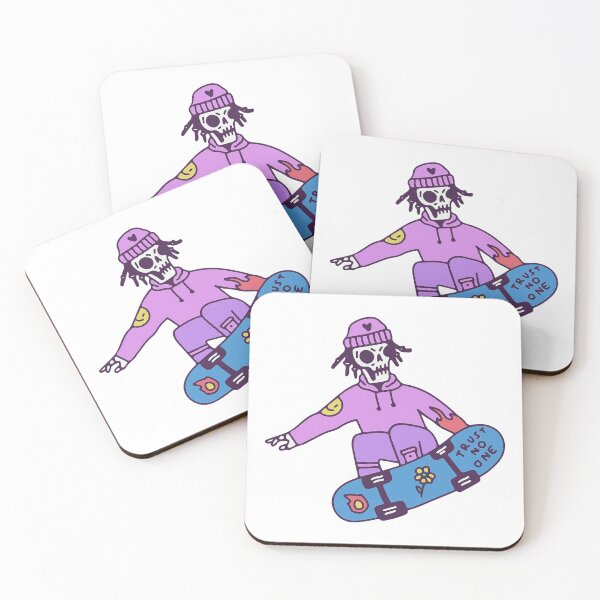 Item preview, skeleton skater trust no one designed and sold by HopAbernathy.