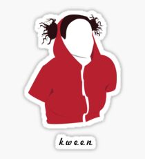 Ilana Wexler wearing a dog hoodie Sticker