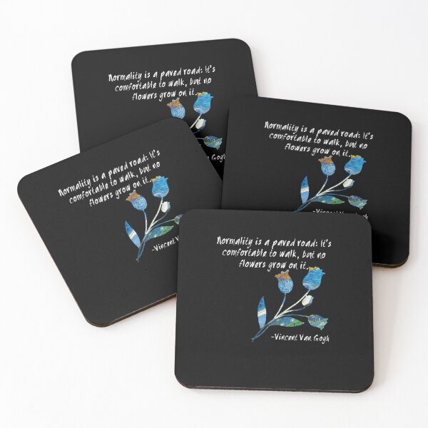 Item preview,  Vincent Van Gogh quote, normality…no flowers s grow on it , art designed and sold by Inktown.