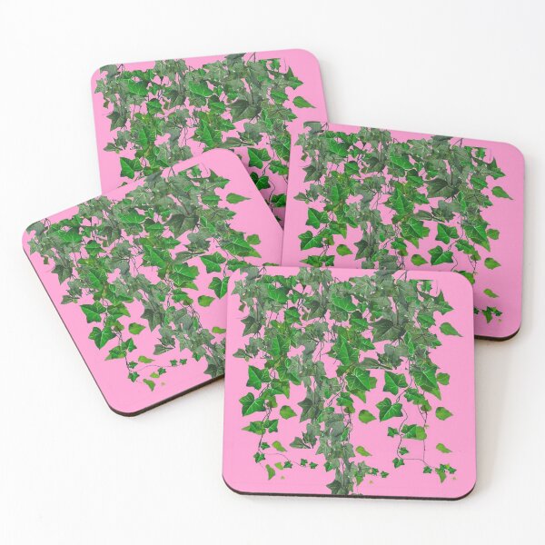 Item preview, HANGING GREEN IVY HOUSE PLANT PINK ART designed and sold by sharlesart.