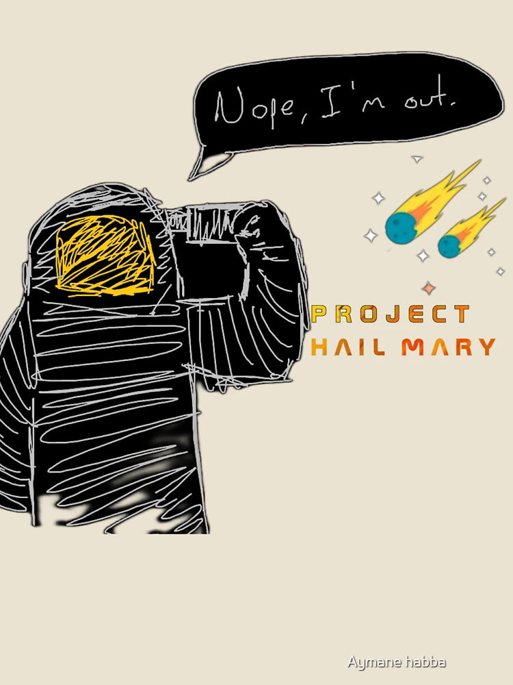 Thumbnail 4 of 4, Relaxed T-Shirt, Project hail Mary ⭐⭐⭐⭐⭐ designed and sold by Aymane habba ⭐⭐⭐⭐⭐.