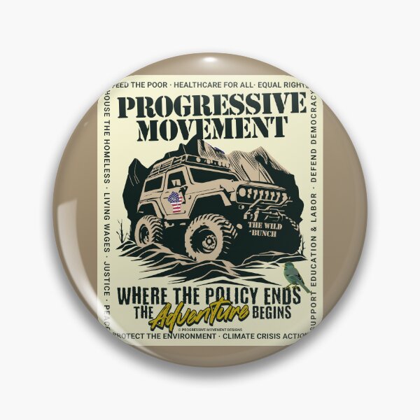Item preview, PMD00569 Progressive Movement Designs Off Road Vehicle Where Policy Ends Adventure Begins for progressive Democrats and Bernie Sanders supporters up to the challenges with 12 policy goals designed and sold by ProgressiveLeft.