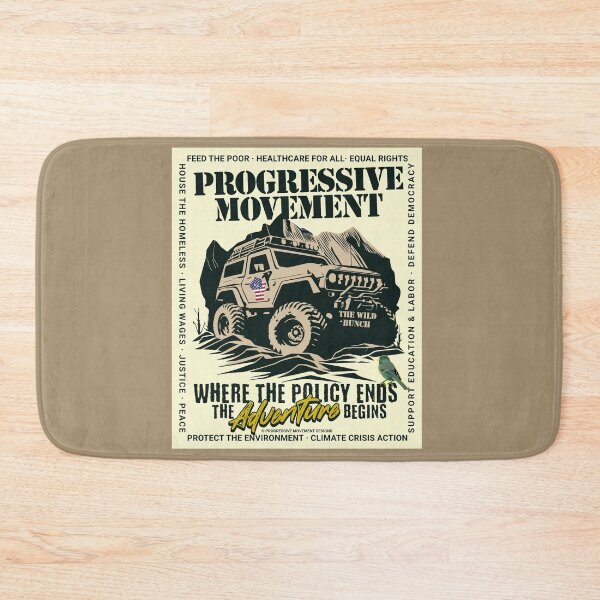 Item preview, PMD00569 Progressive Movement Designs Off Road Vehicle Where Policy Ends Adventure Begins for progressive Democrats and Bernie Sanders supporters up to the challenges with 12 policy goals designed and sold by ProgressiveLeft.