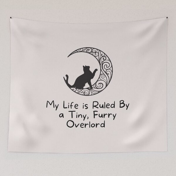 Item preview, Cat in the Moon My Life Is Ruled By a Tiny Furry Overlord  designed and sold by Cheeeeky.
