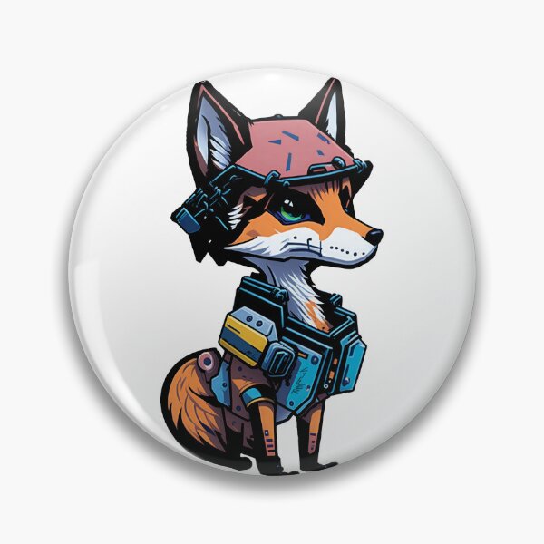 Item preview, CYBER FOX Sticker designed and sold by Rusty lynx Design.