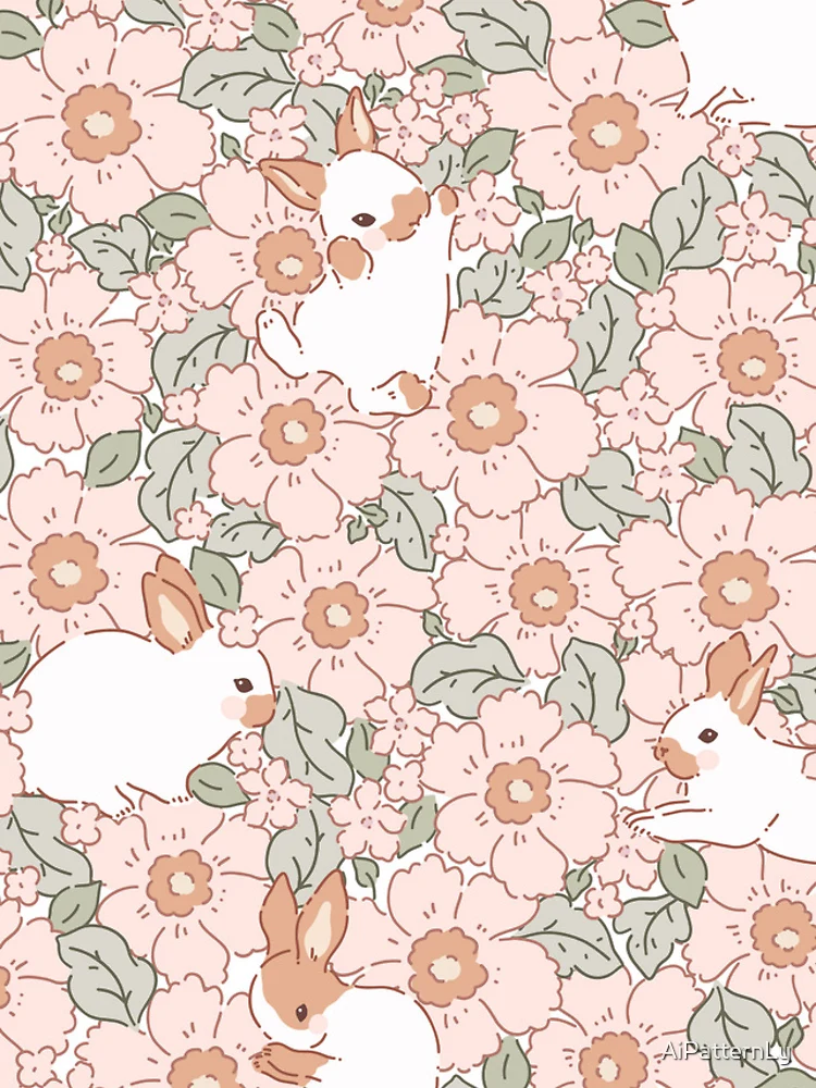 Thumbnail 5 of 5, iPhone Case, Cute Bunnies Easter Pattern Rabbit  designed and sold by AiPatternLy.