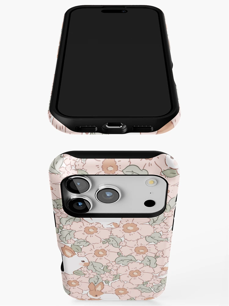Thumbnail 3 of 4, iPhone Case, Cute Bunnies Easter Pattern Rabbit  designed and sold by AiPatternLy.