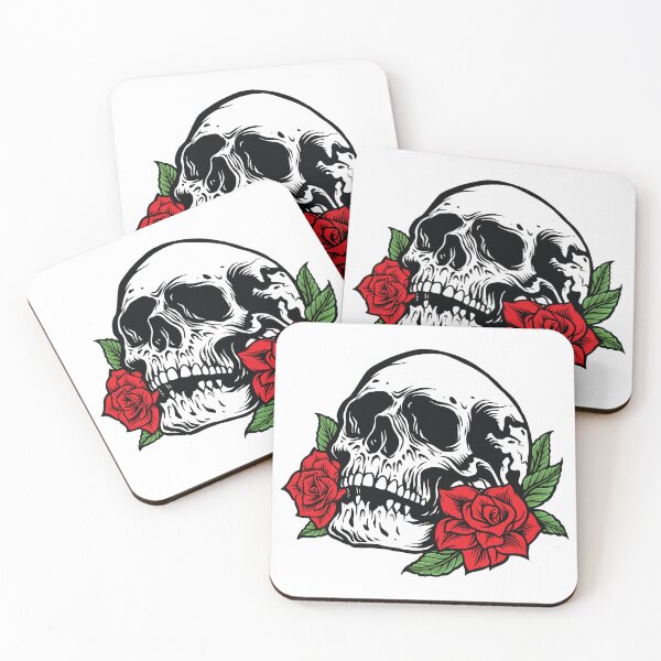 Item preview, Spooky Skull With Red Roses designed and sold by widianeworld.