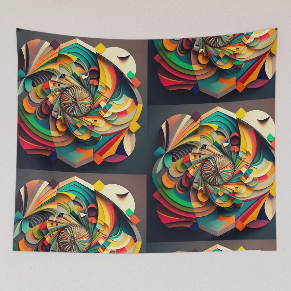 Item preview, Colorful and Dynamic Geometric Abstract Artwork designed and sold by EnzoZs.