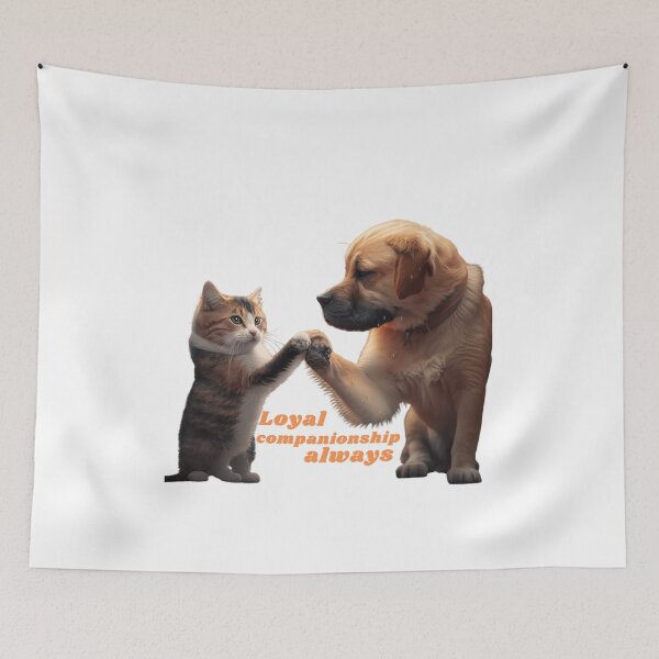Item preview, cat and dog : loyal campanionship always designed and sold by Abdessamad  HAFIANI ⭐⭐⭐⭐⭐.