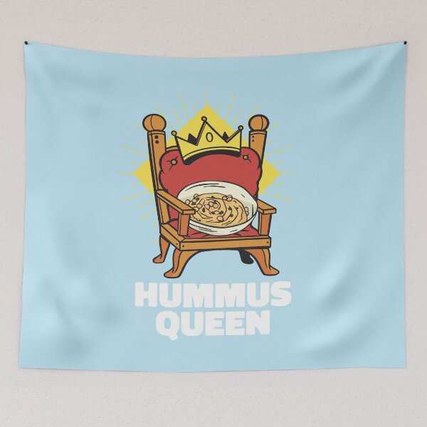 Item preview, Funny Hummus Chickpeas Queen  designed and sold by MrEddie10.
