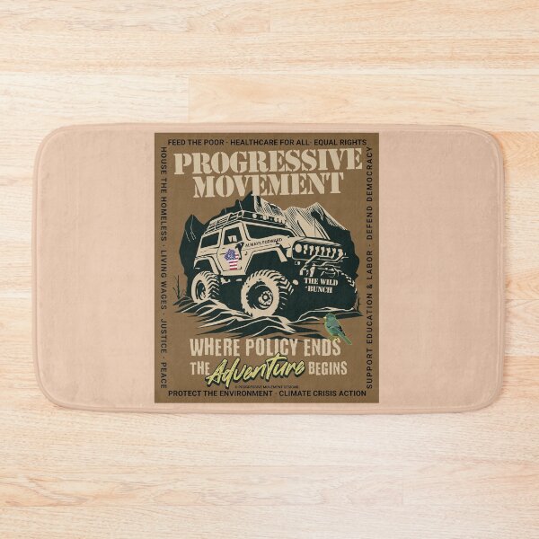 Item preview, PMD00570 Progressive Movement Designs Off Road Vehicle Where Policy Ends Adventure Begins for progressive Democrats and Bernie Sanders supporters up to the challenges with 12 policy goals designed and sold by ProgressiveLeft.