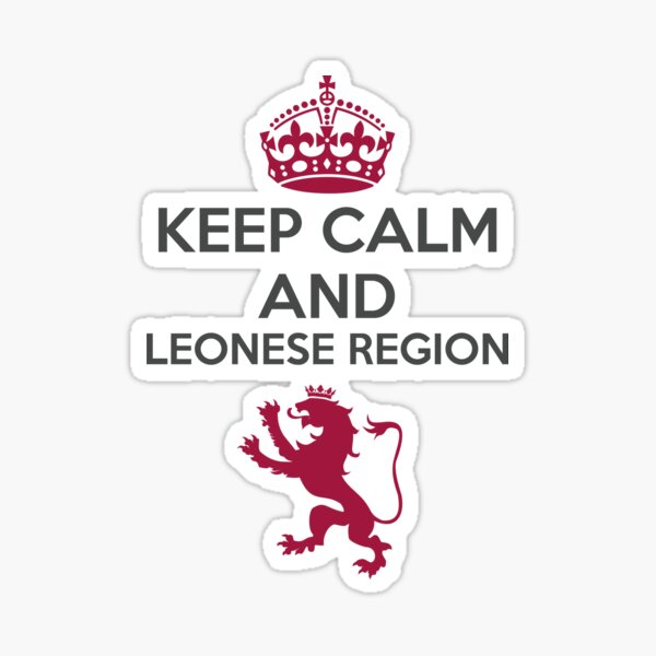 Keep Calm and Leonese Region Pegatina