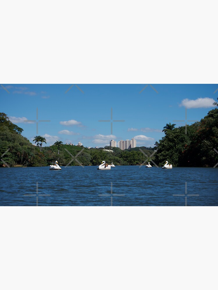 Thumbnail 3 of 3, Sticker, LAKE SWAN PEDAL BOATS CAMPINAS SAO PAULO BRAZIL designed and sold by teruyalab.