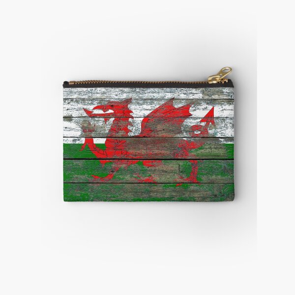 Item preview, Flag of Wales on Rough Wood Boards Effect designed and sold by JeffBartels.